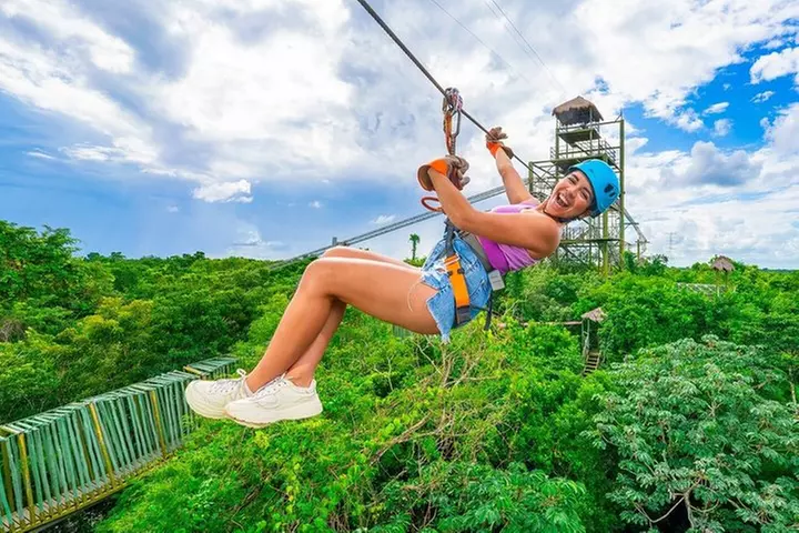 Ultimate extreme experience: ziplines, bungee, cenote and more!