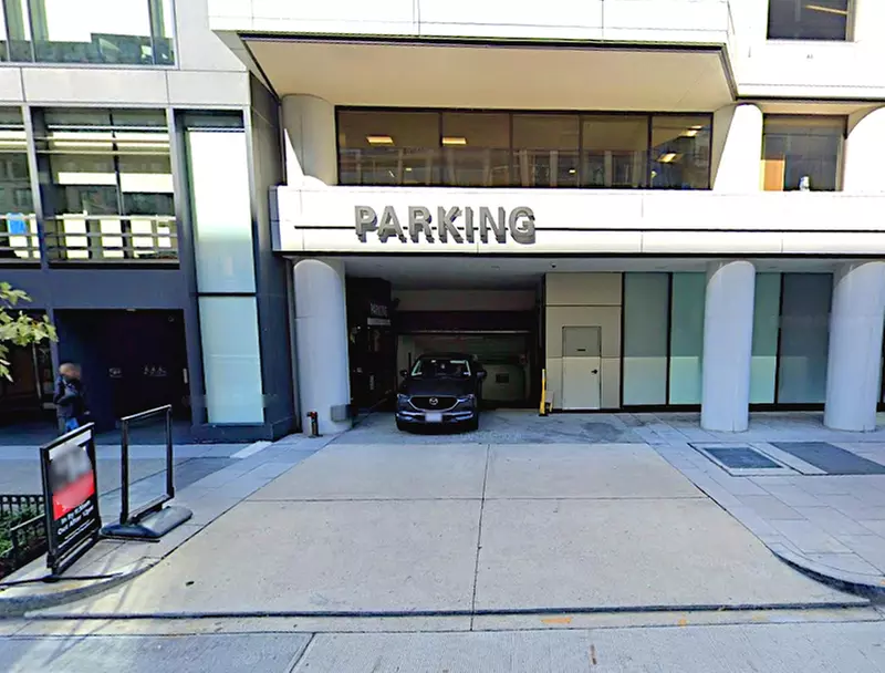Parking at 2121 K St. NW. Garage