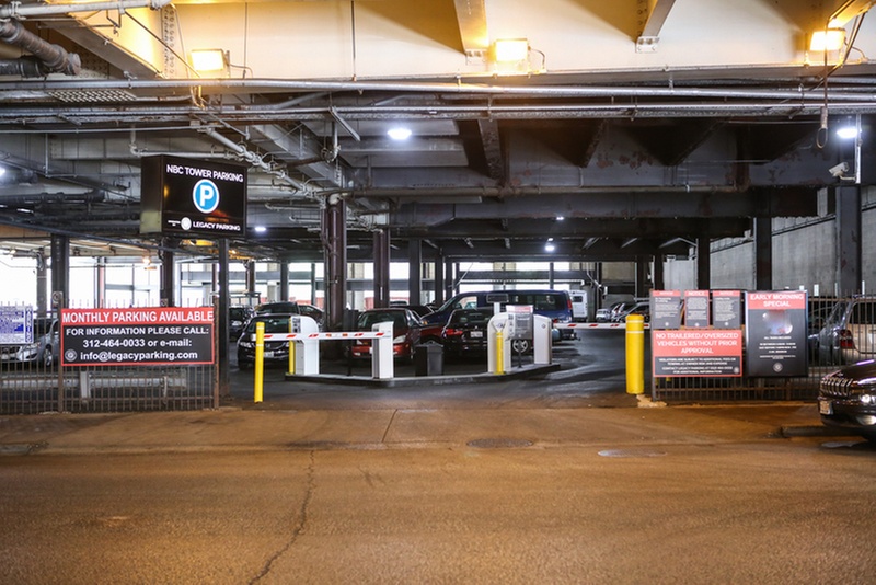 Parking at Underground Entrance - NBC Tower Parking Lot