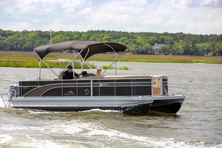 2 Hour Private Hilton Head Boat Rental by 24 ft. Luxury Pontoon - Second Medium