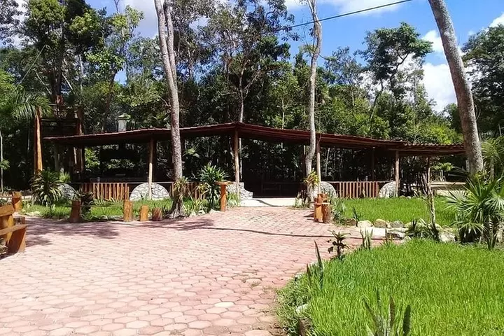 Amazing Experience ATV (shared), Zipline and Cenote + Round Transpo...