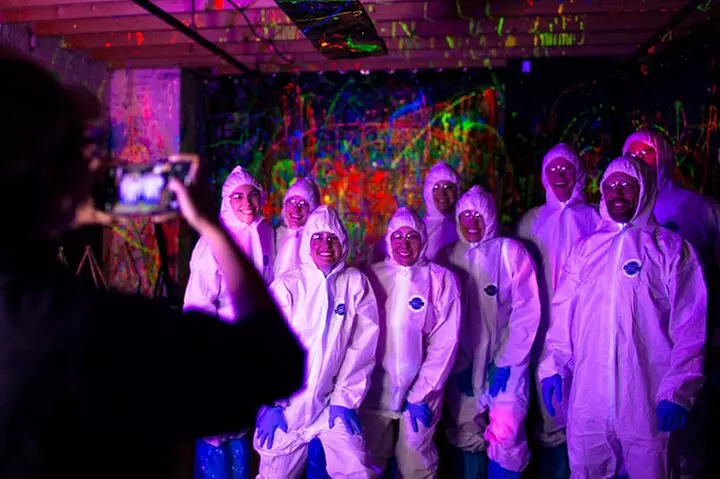 Glow in the Dark Splatter Paint Experience