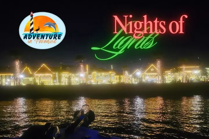 Nights of Lights Private Boat Tour St. Augustine, max 6 passenger - Primary Image