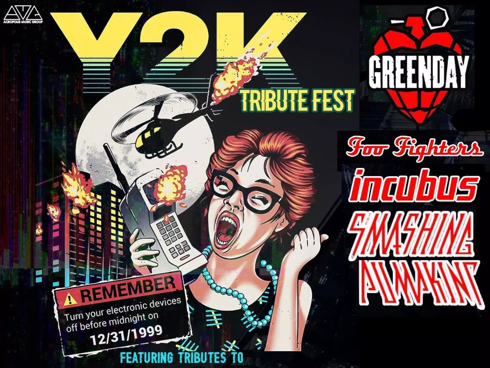 Green Day, Foo Fighters, Incubus, Smashing Pumpkins Tributes - Y2K Tribute Fest - Friday, Oct 6, 2023 / 5:00pm - Primary Image