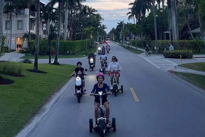 Sunset Tour of Naples Florida by Trike and Moped - Family Fun