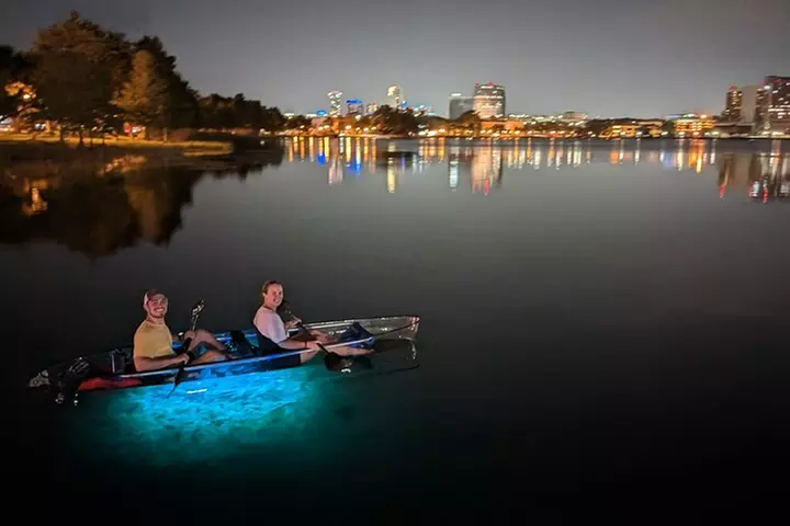 LED Glow in the Dark Clear Kayak or Paddleboard in Paradise