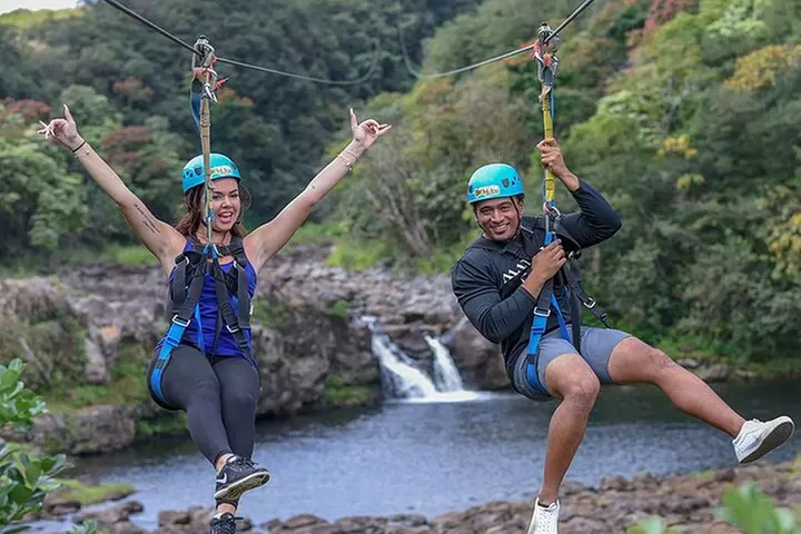 Big Island 9-Line Zipline Experience Plus Private Waterfall Swim