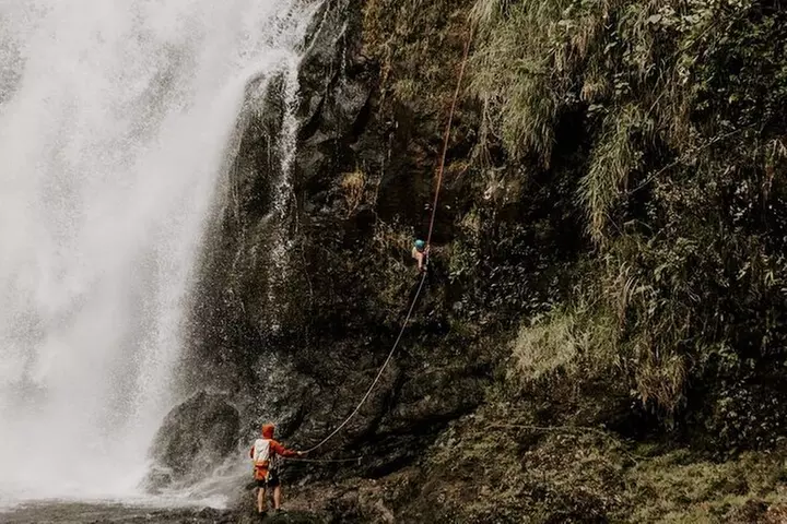 Waterfall Rappelling at Kulaniapia Falls: 120 Foot Drop, 15 Minutes...