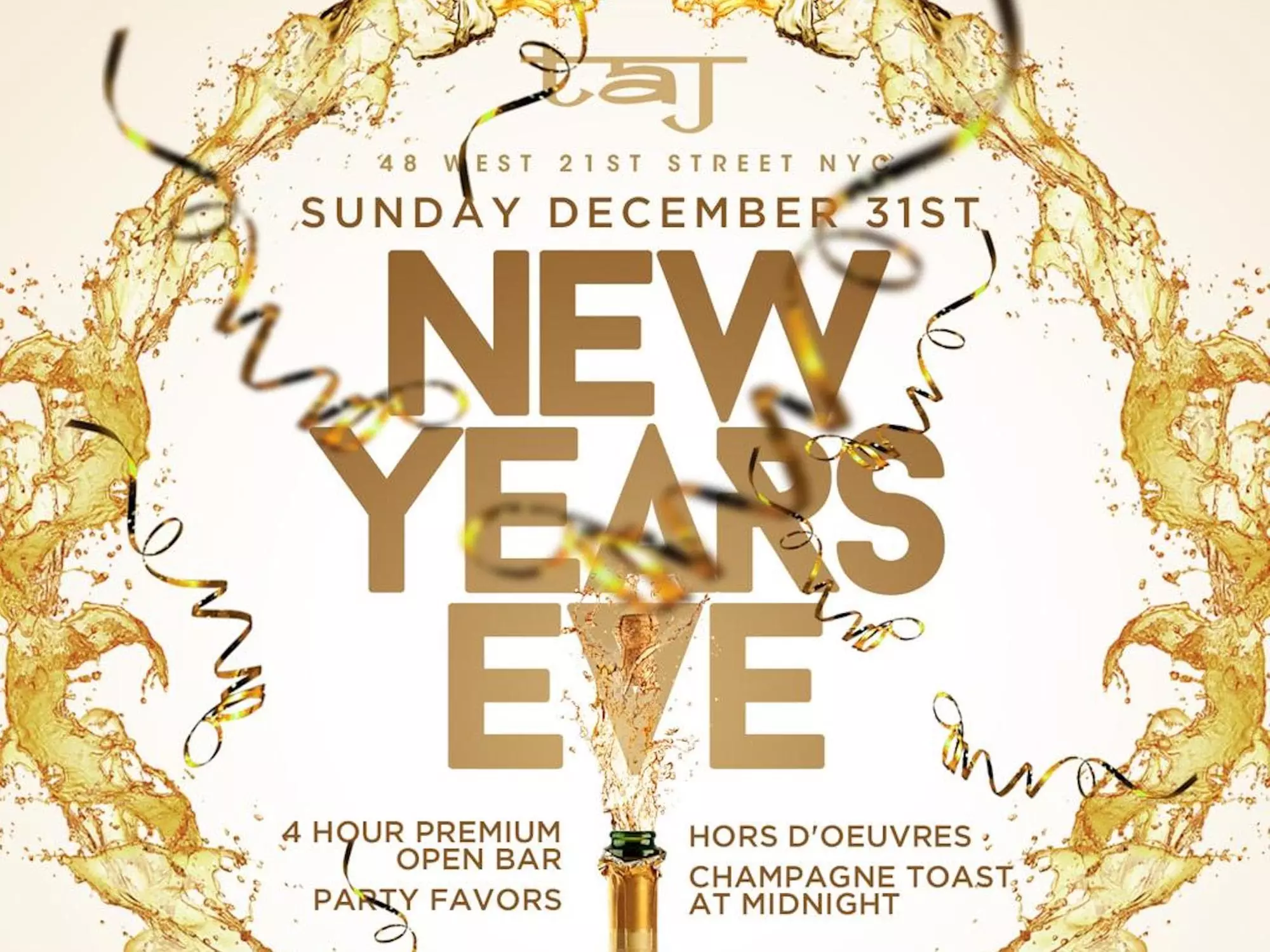New Years Eve 2024 with 4 Hour Open Bar - Sunday, Dec 31, 2023 / 9:00pm - Primary Image