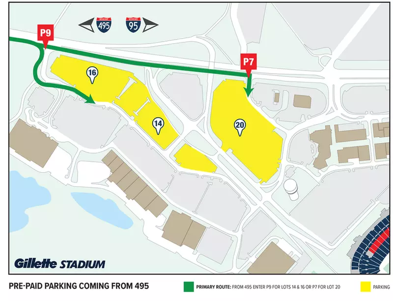 Event Parking at P7 - Northbound Access Only - Second Medium