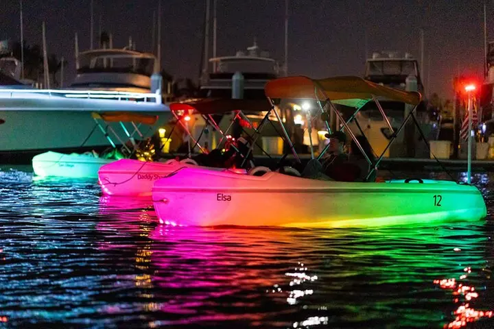 Glow Nightime Pedal Boat Rental in San Diego Bay