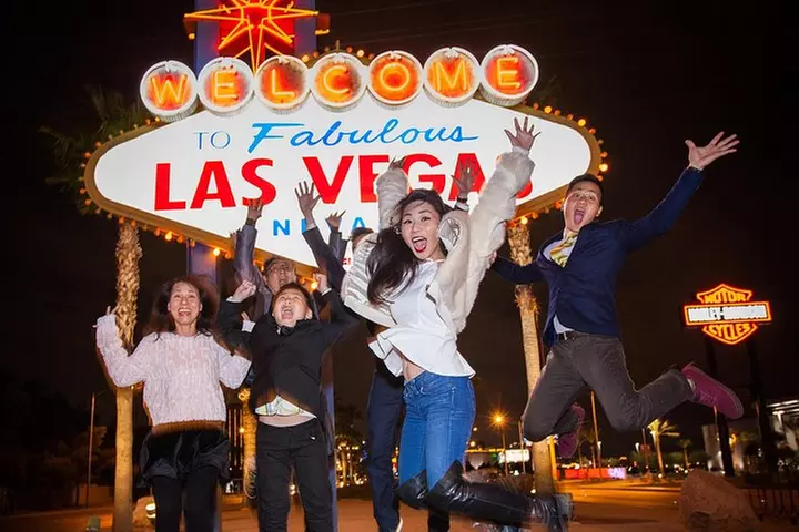 Las Vegas Strip by Super Stretch Limo with Personal Photographer
