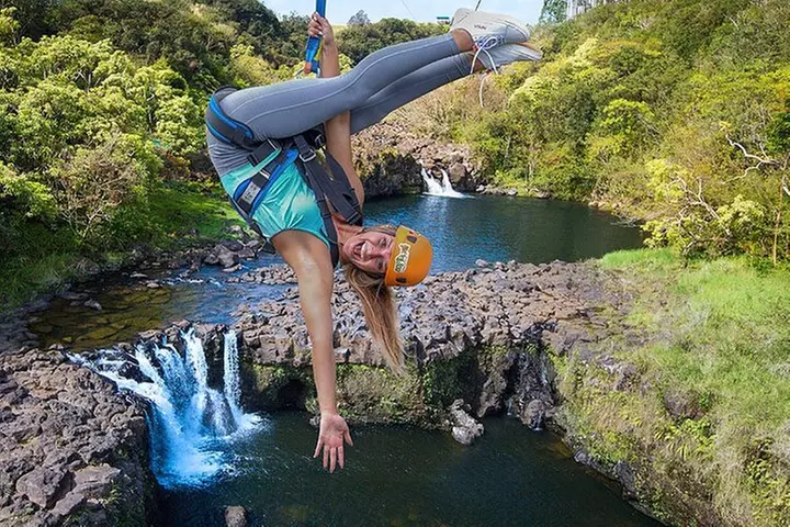 Big Island 9-Line Zipline Experience Plus Private Waterfall Swim