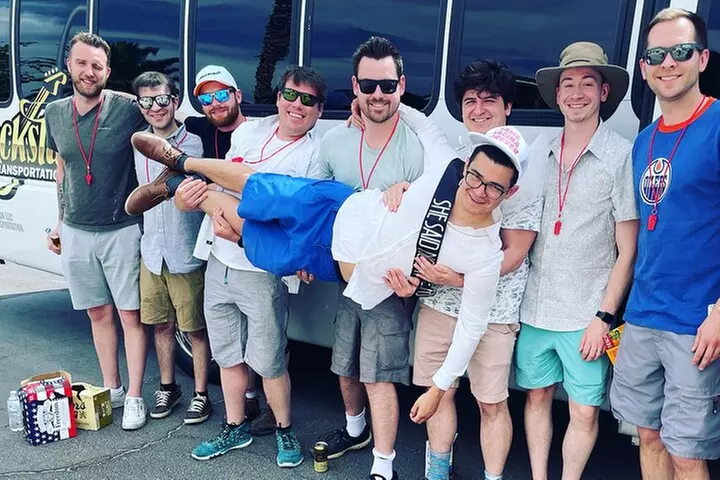 Private Party Bus Tour of the Las Vegas Strip Champagne Toast