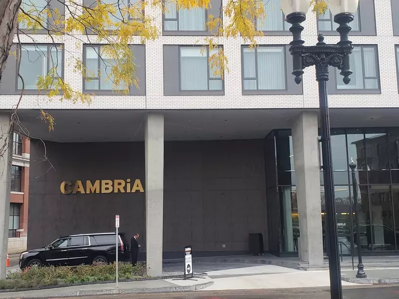 Parking at Cambria Hotel - Valet Kiosk