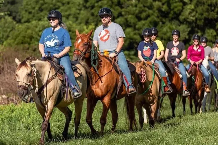 B&C horseback riding in nature and Keeneland racetrack.