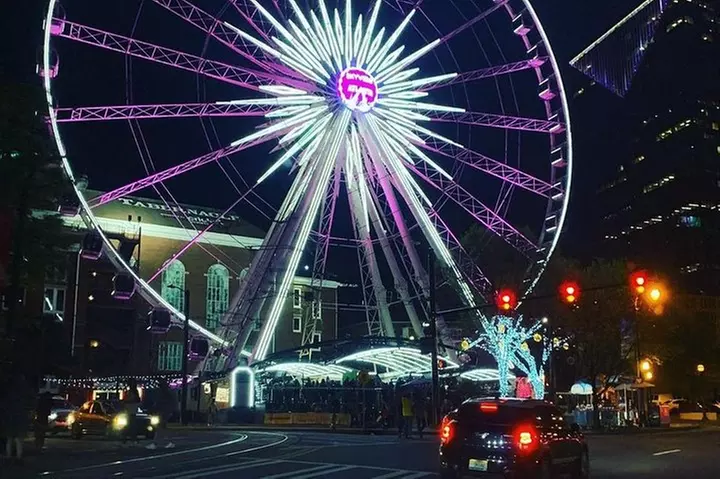 City Lights Atlanta Night-Time Tour with Photos & Dinner Stop