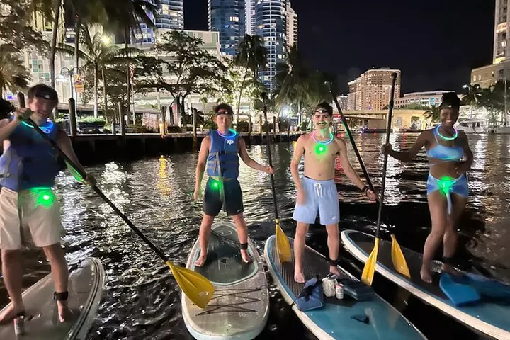 Night on Paddleboard Under the Lights Experience in Fort Lauderdale