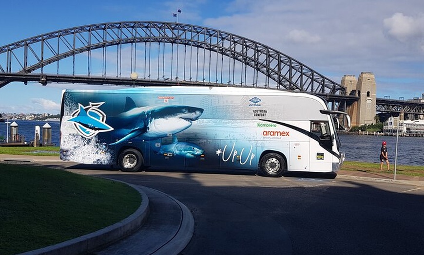 Image 6: Sydney Airport to Sydney CBD shared ride seat in vehicle shuttle tr...