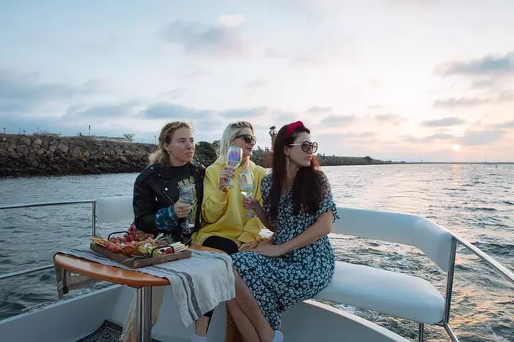 Luxury Shared E-Boat Cruise with Wine, Charcuterie & Sea Lions Spot...