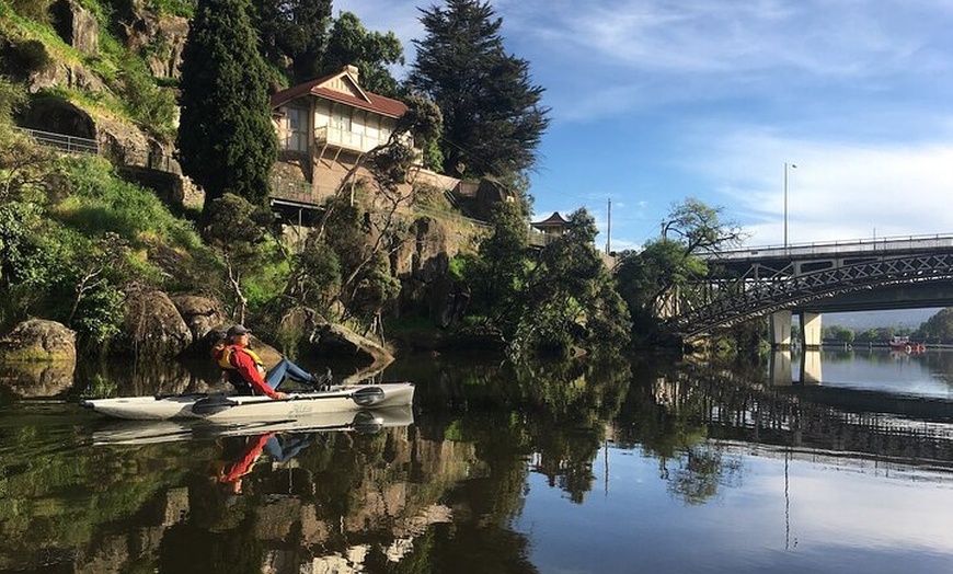 Image 7: Guided Kayak Tour on Launceston's scenic waterfront on foot powered...