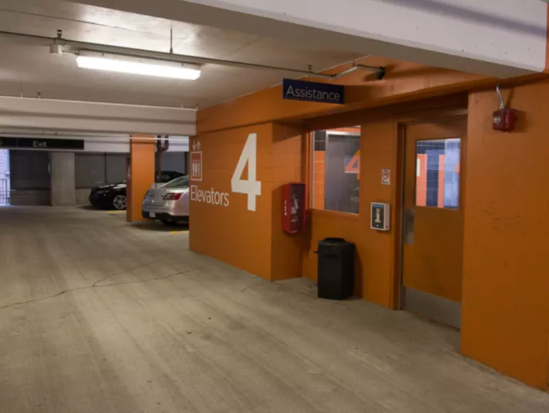 Parking at 210 N. Wells St. Self Park Garage