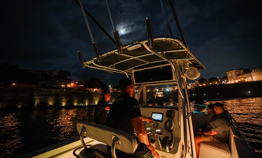 Image 31: Private Old San Juan Bay Boat Sunset-Night Cruise