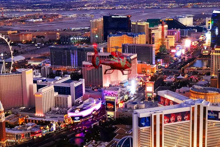 Las Vegas Night Flight with Dinner at Matteo Ristorante - Primary Image