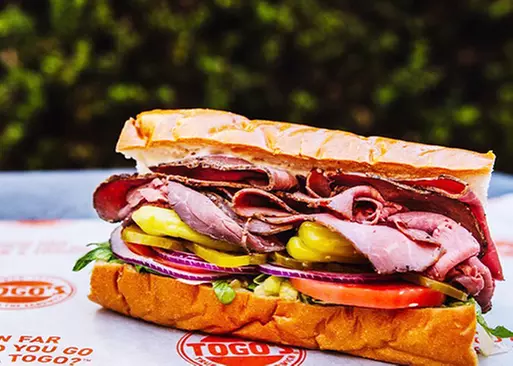 5% Cash Back at Togo's - Orange