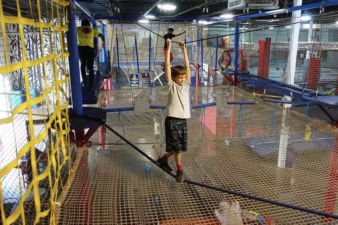 Skip the Line:Ninja Lounge (2 Hours of Trampoline) Ticket &$10 Miami Arcade Card - Primary Image