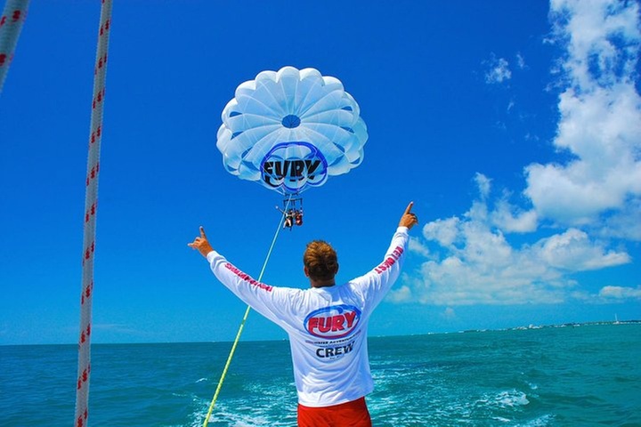 Key West Parasailing Adventure above Emerald Blue Waters