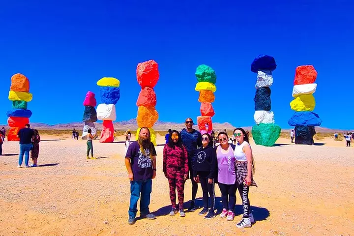 California Desert, Seven Magic Mountains and Las Vegas Sign
