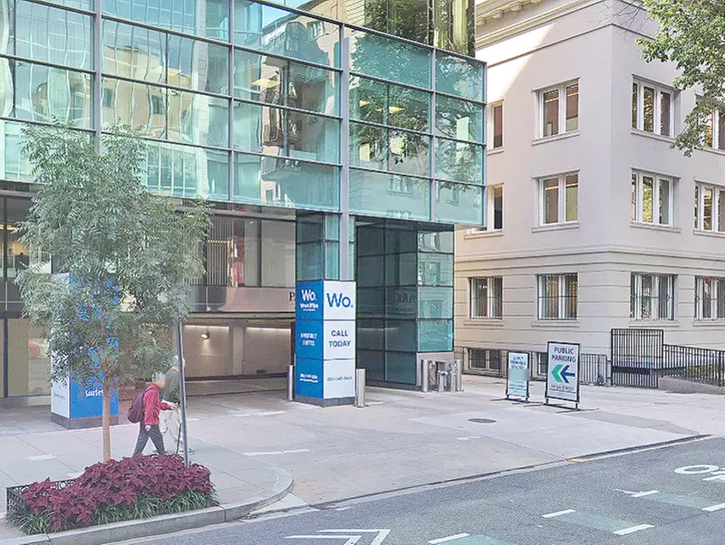 Parking at 1615 L St. NW. Garage