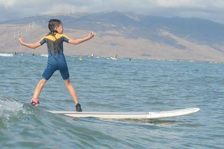Group Surf Lesson for Beginners in Kihei at Kalama Park