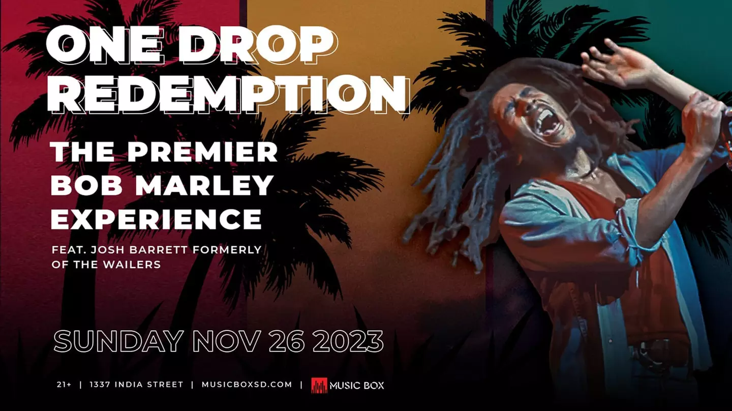 One Drop Redemption Featuring Josh Barrett Formerly of The Wailers - Sunday, Nov 26, 2023 / 7:00pm - Primary Image