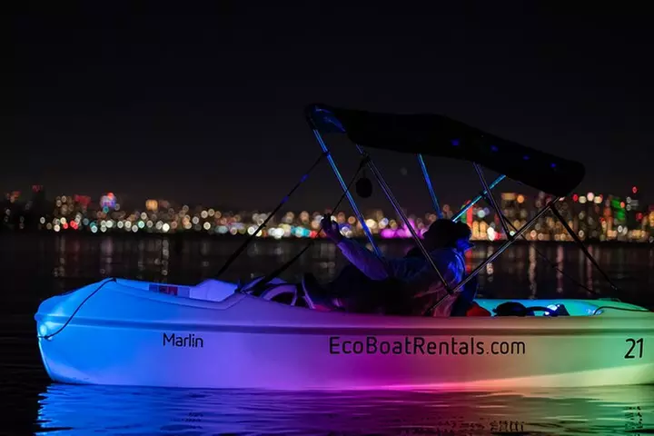 Glow Nightime Pedal Boat Rental in San Diego Bay