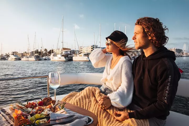 Luxury Shared E-Boat Cruise with Wine, Charcuterie & Sea Lions Spot...