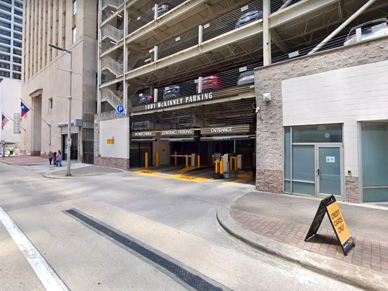 Parking at 1001 McKinney St. Garage
