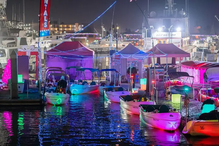 Glow Nightime Pedal Boat Rental in San Diego Bay