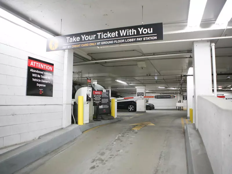 Parking at 110 E. Chestnut St. Garage