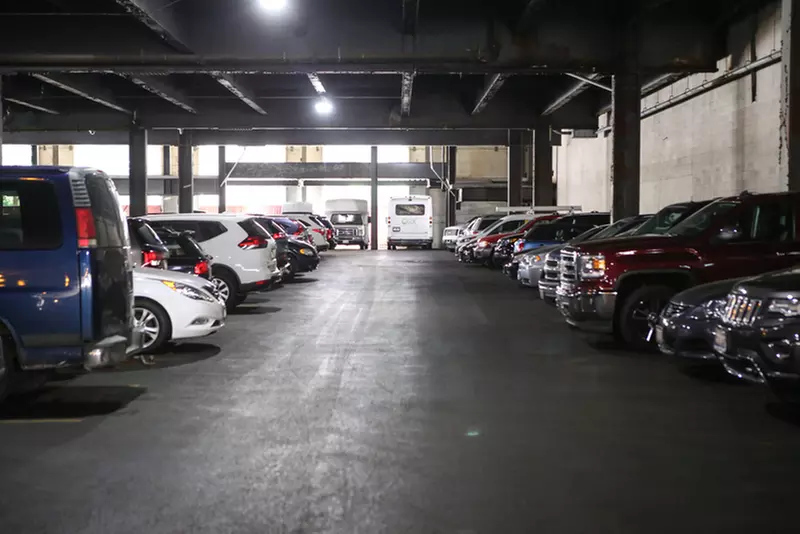 Parking at Underground Entrance - NBC Tower Parking Lot