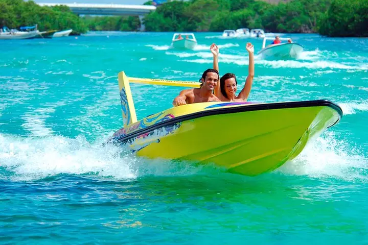 Jungle tour on a Speed Boat with snorkeling in Cancun - Primary Image
