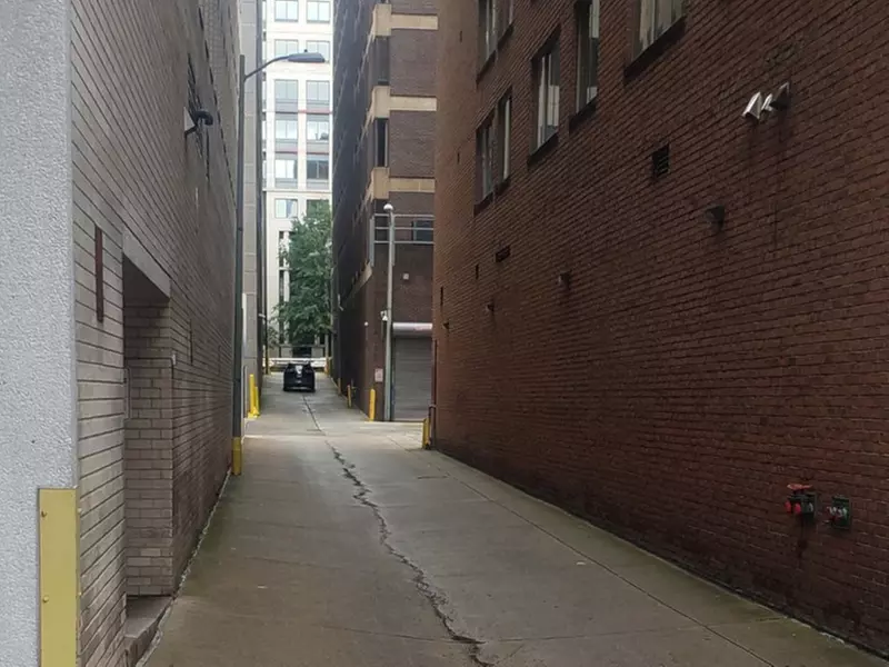 Parking at Alley Entrance - 2100 L St. NW. Garage
