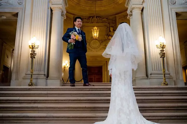 San Francisco City Hall Elopement Photo Session - Primary Image