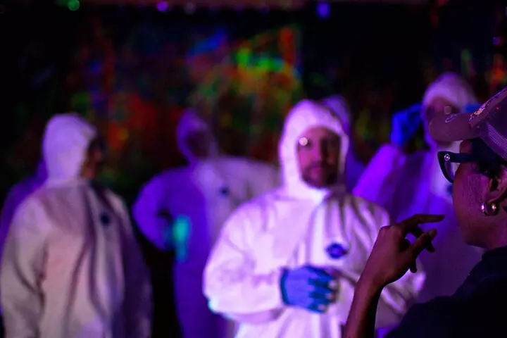 Glow in the Dark Splatter Paint Experience