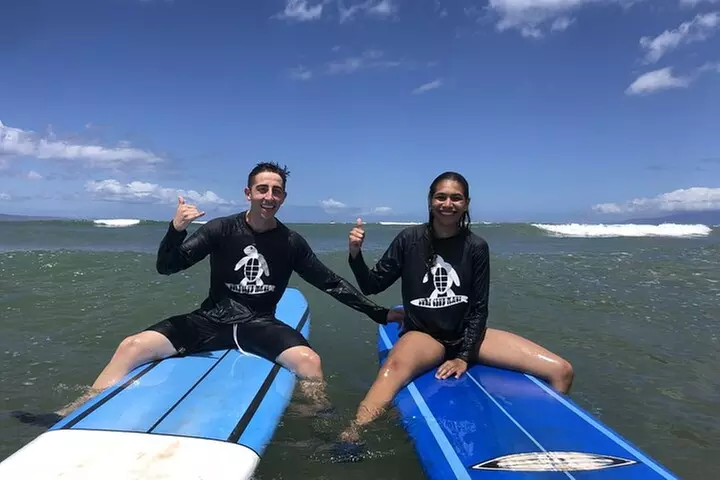 Group Surf Lesson at Kalama Beach in Kihei