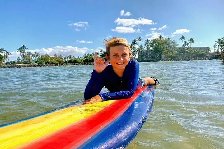 Group Surf Lesson at Kalama Beach in Kihei