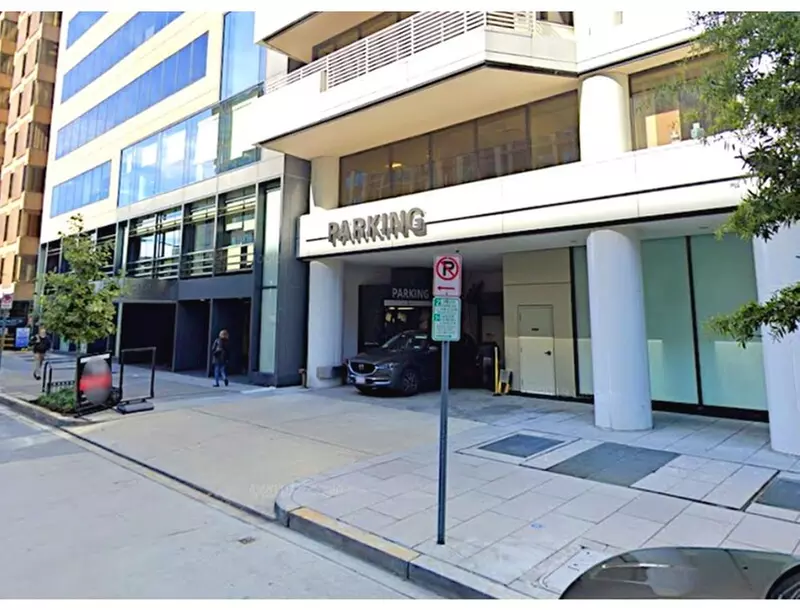 Parking at 2121 K St. NW. Garage