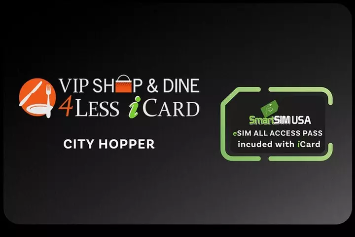 Las Vegas VIP Shop & Dine 4Less iCard - FREE eSIM All Access Pass