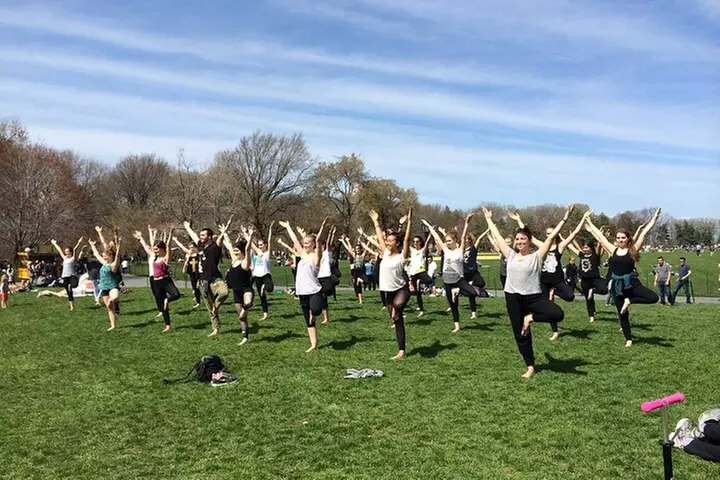 Central Park Yoga Class with a View in the Heart of New York City